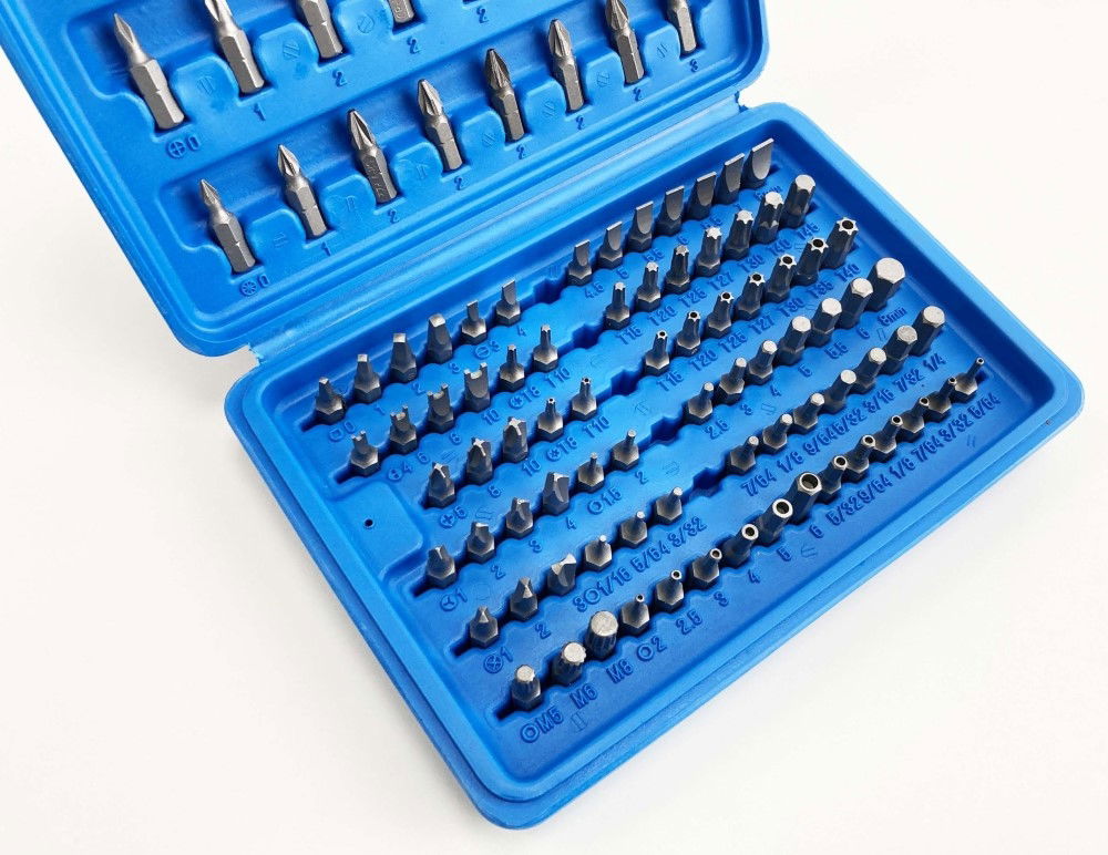 SECURITY POWER BIT SET CRV 100PC STAR TORQ SPLINE TRI-WING SQUARE SPANNER HEX - TOOLZONE KDPSD244