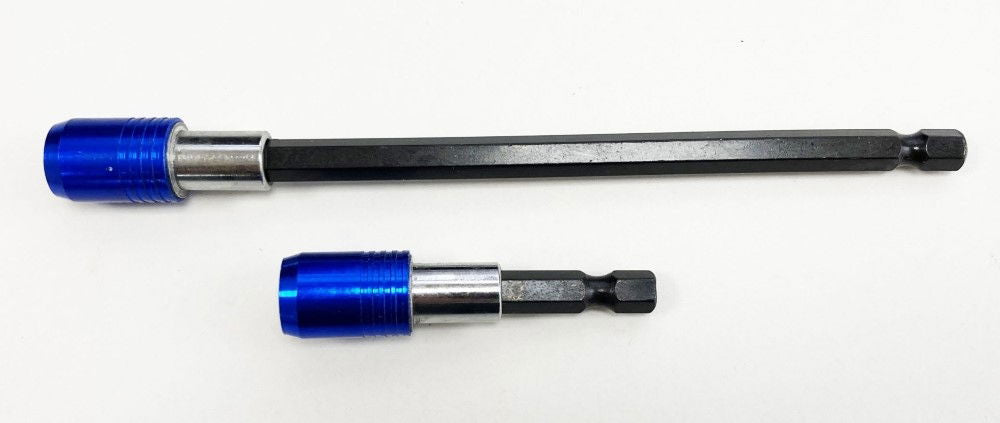 QUICK FIT BIT ADAPTOR SET 2PC 60mm 150mm 1/4 DRIVE - TOOLZONE KDPSD306