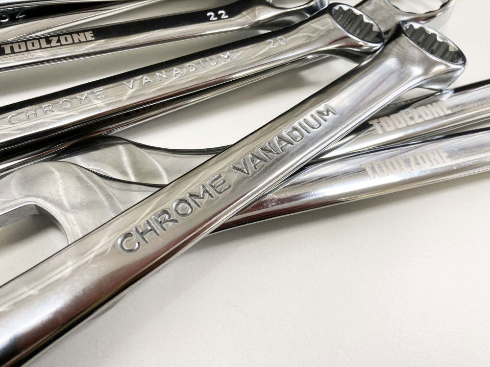 JUMBO SPANNERS SET 8PC 20-32mm CHROME VANADIUM - TOOLZONE KDPSP007