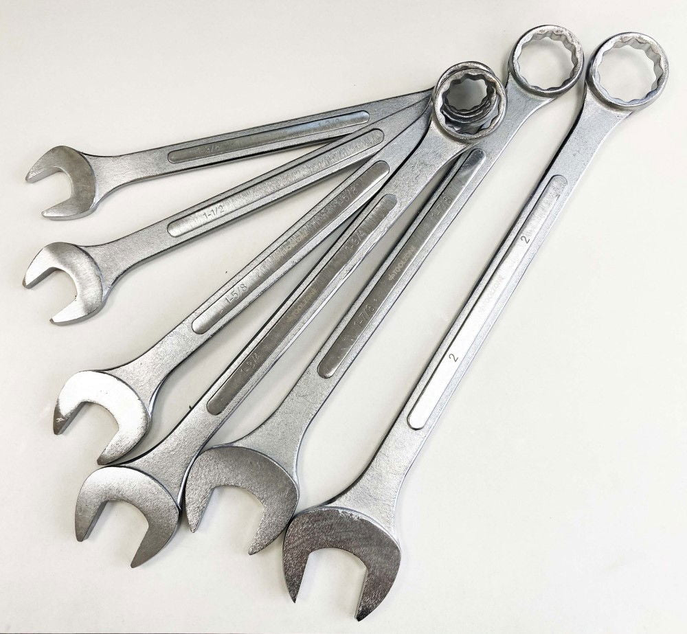 JUMBO COMBINATION SPANNERS SET 6PC 1-3/8 TO 2 AF - TOOLZONE KDPSP009
