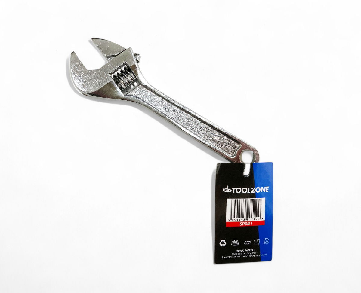 ADJUSTABLE SPANNER 4 MAX JAW 14mm CARBON STEEL CHROME PLATED - TOOLZONE KDPSP041