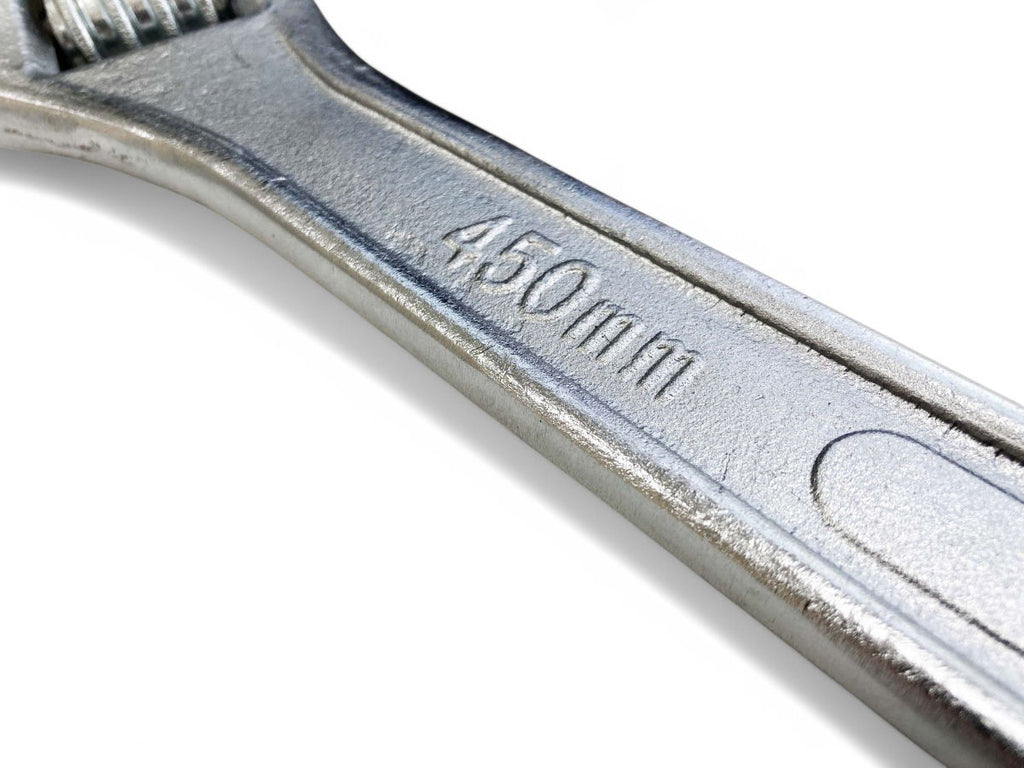 ADJUSTABLE SPANNER 18 MAX JAW 55mm DROP FORGED CHROME PLATED - TOOLZONE KDPSP047