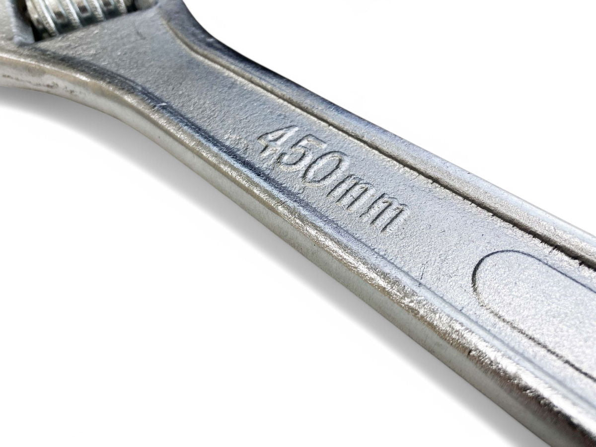 ADJUSTABLE SPANNER 18 MAX JAW 55mm DROP FORGED CHROME PLATED - TOOLZONE KDPSP047