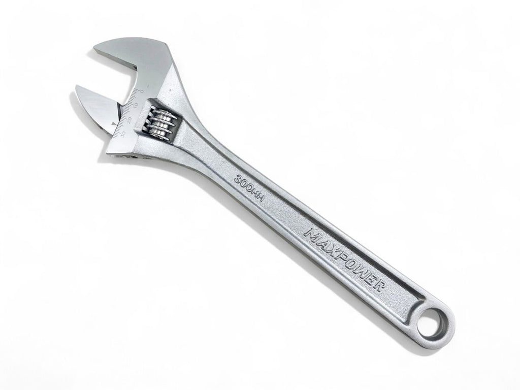 ADJUSTABLE SPANNER 12 MAX JAW 35mm DROP FORGED SATIN FINISH - TOOLZONE KDPSP053