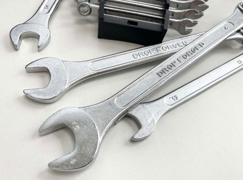 COMBINATION SPANNER SET 11PC 6 TO 19mm DROP FORGED CHROME PLATED - TOOLZONE KDPSP079