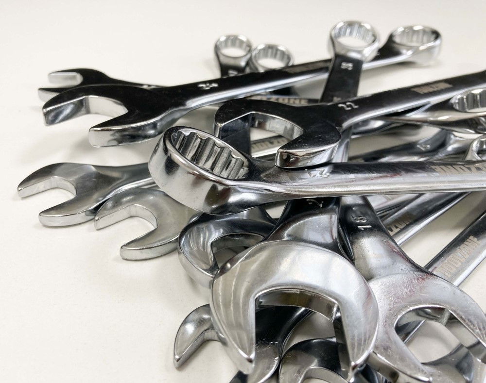 COMBINATION SPANNER SET 18pc 6-32mm CHROME VANADIUM IN TRAY - TOOLZONE KDPSP159