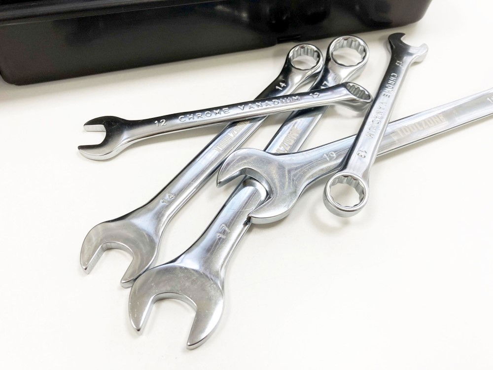 SPANNER SET 32pc METRIC/AF STUBBY AND COMBINATION CHROME VANADIUM - TOOLZONE KDPSP173