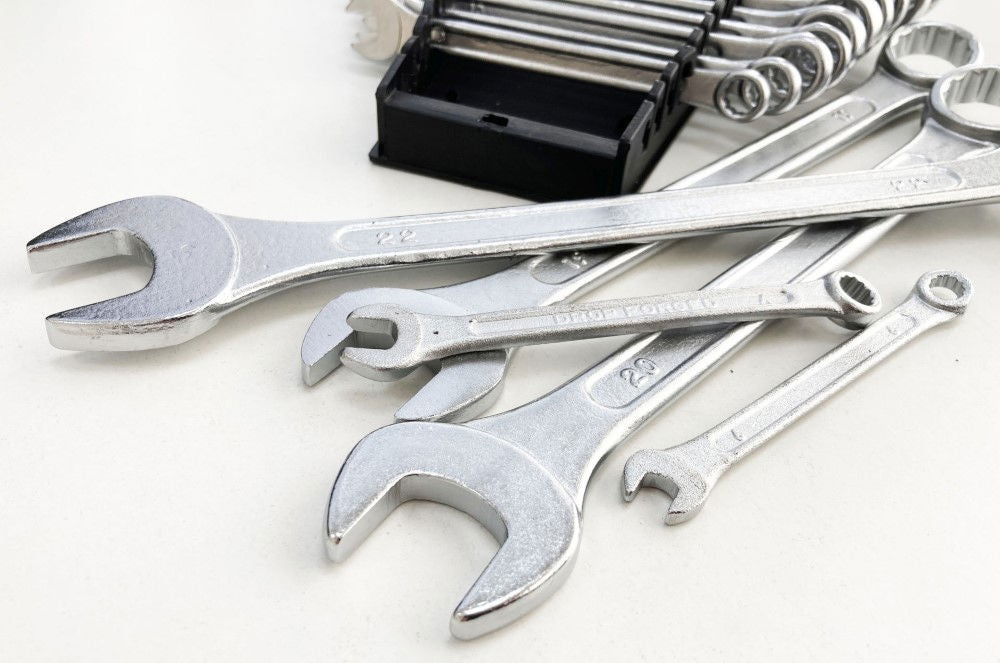 COMBINATION SPANNER SET 16pc 6-22mm DROP FORGED CHROME PLATED - TOOLZONE KDPSP193
