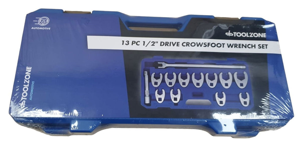 CROWFOOT WRENCH SET 1/2 DR 13pc 20-32mm 6150 CHROME MOLYBDENUM - TOOLZONE KDPSP195