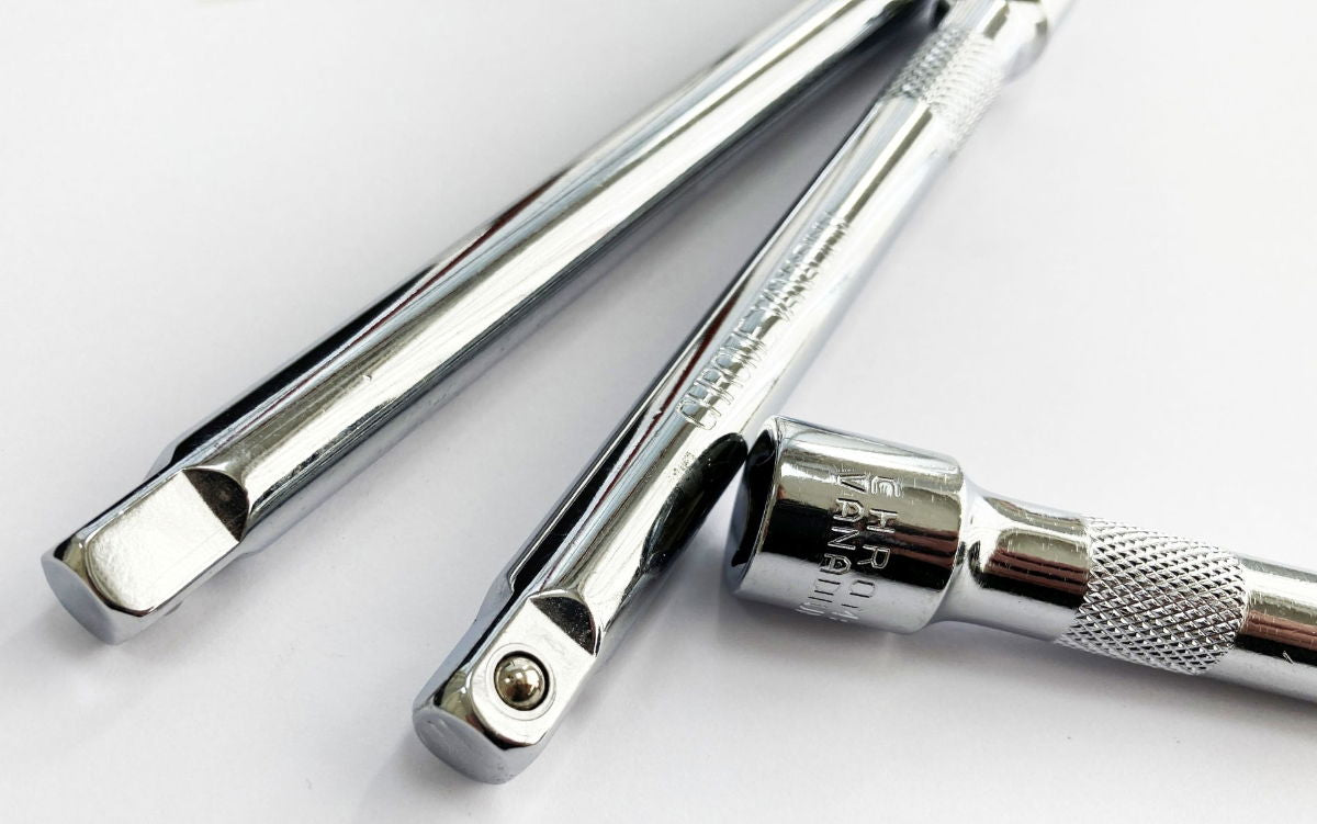 EXTENSION BAR SET 3/8 DRIVE 3pc 3 6 10 CRV SATIN FINISH - TOOLZONE KDPSS026