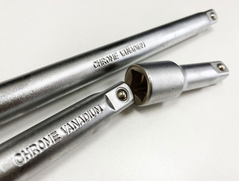 EXTENSION BAR SET 1/2 DRIVE 3pc 3 5 10 CRV SATIN FINISH - TOOLZONE KDPSS027