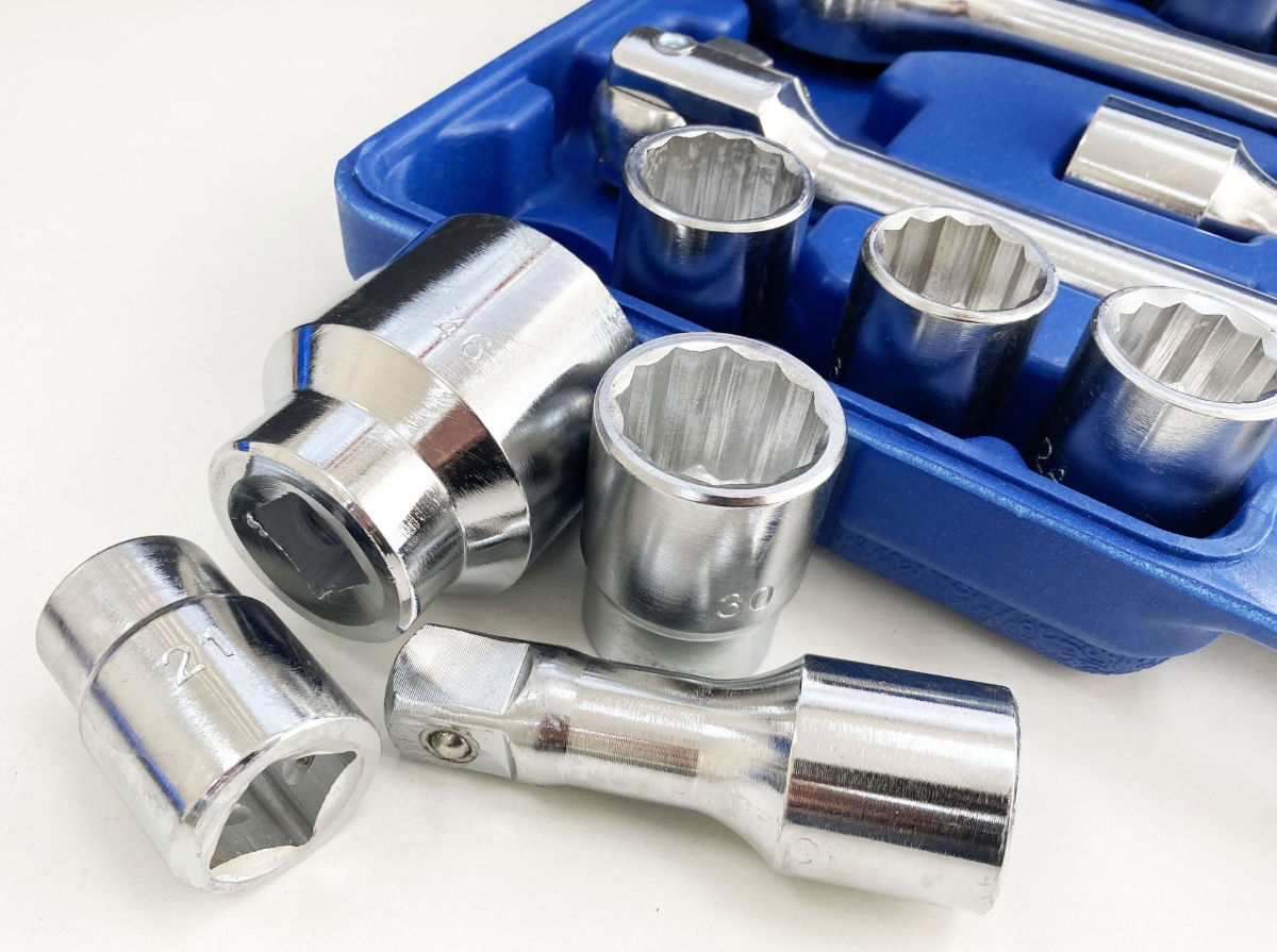 SOCKET SET 3/4 DRIVE 21 PIECES 19-50mm IN BLOW MOLD CASE - TOOLZONE KDPSS116