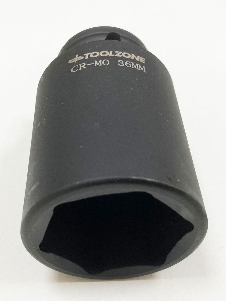 IMPACT SOCKET 1/2 DRIVE DEEP 36mm CRMO - TOOLZONE KDPSS134