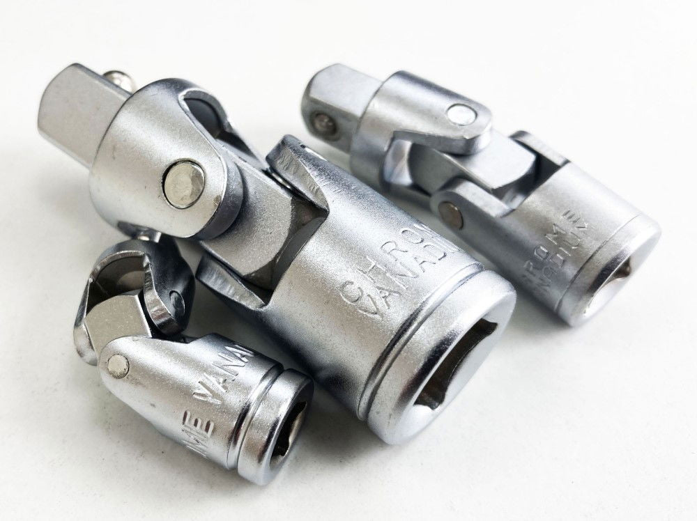 UNIVERSAL JOINT SET 3 PIECES 1/4 3/8 1/2 DRIVE CRV - TOOLZONE KDPSS172