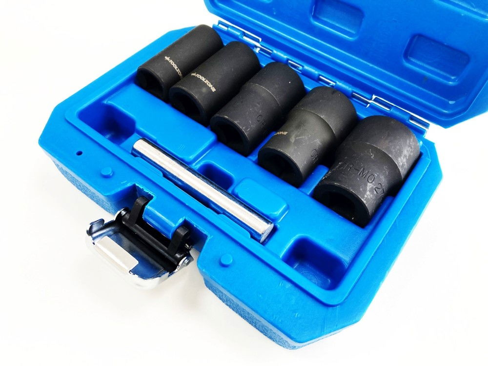 TWIST SOCKET SET 1/2 DRIVE 6 PIECES 17mm-27mm - TOOLZONE KDPSS228