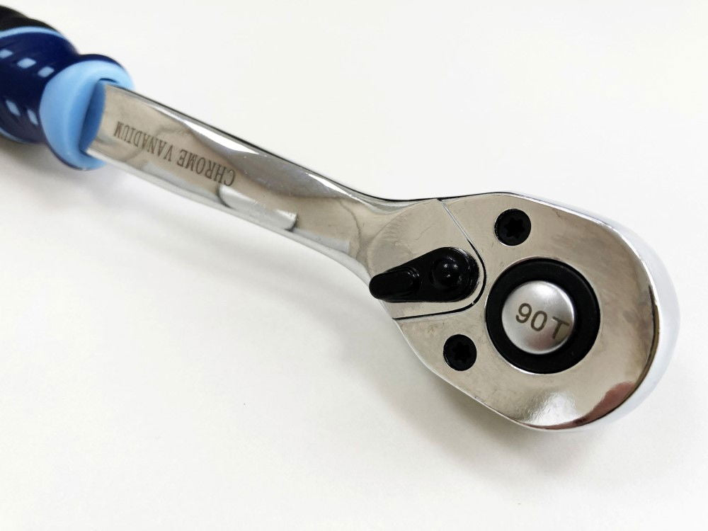 RATCHET HANDLE 3/8 DRIVE 90 TEETH 3 COLOUR CRV - TOOLZONE KDPSS231