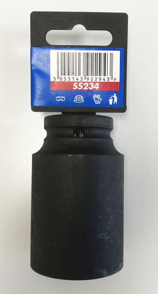 IMPACT SOCKET DEEP 1/2 DRIVE 36mm 12 POINT CR-MO 80mm BLACK PHOSPHATE - TOOLZONE KDPSS234