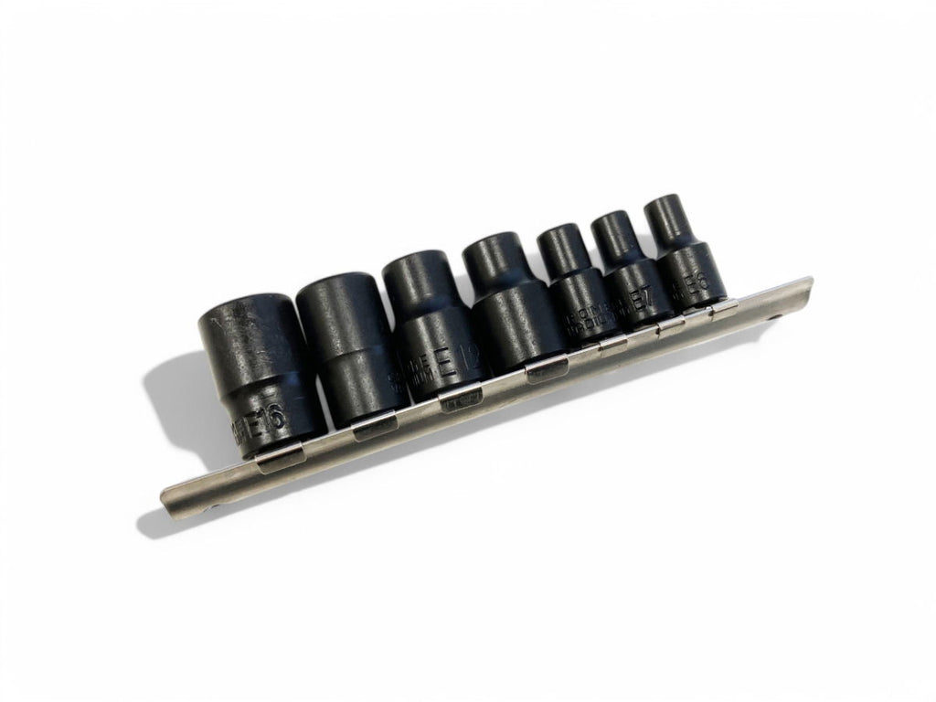IMPACT E SOCKET SET 7 PIECES 1/4 AND 3/8 DRIVE CHROME VANADIUM - TOOLZONE KDPSS264