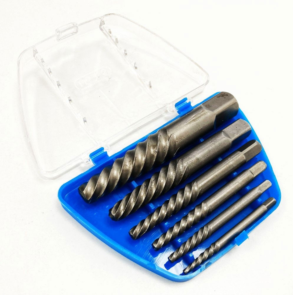 SPIRAL FLUTE SCREW EXTRACTOR SET 6 PIECES M3-M25 CHROME MOLYBDENUM - TOOLZONE KDPSS289