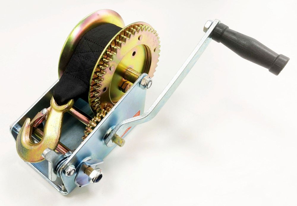 STRAP BOAT WINCH 2000lb 2 x 8m WEBBING TWO SPEED - TOOLZONE KDPTD065