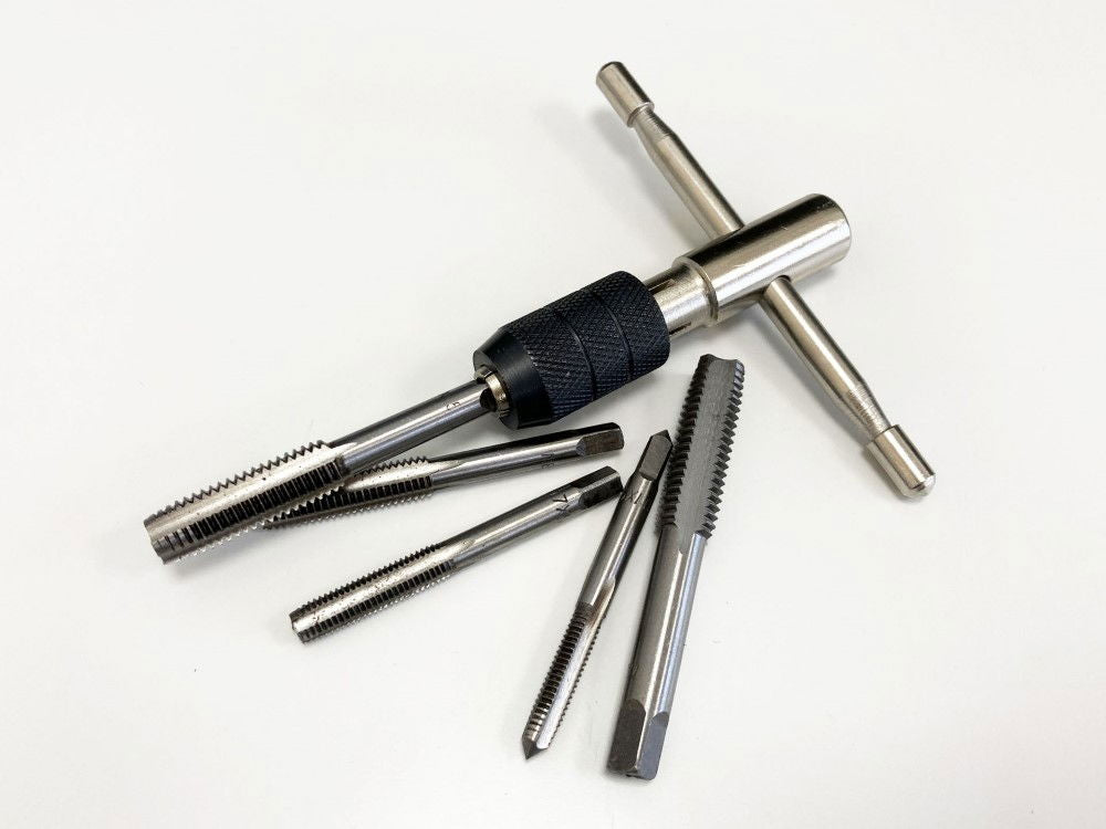 TAP WRENCH SET 6 PIECE WITH METRIC TAPS M6-M12 ALLOY STEEL - TOOLZONE KDPTP108