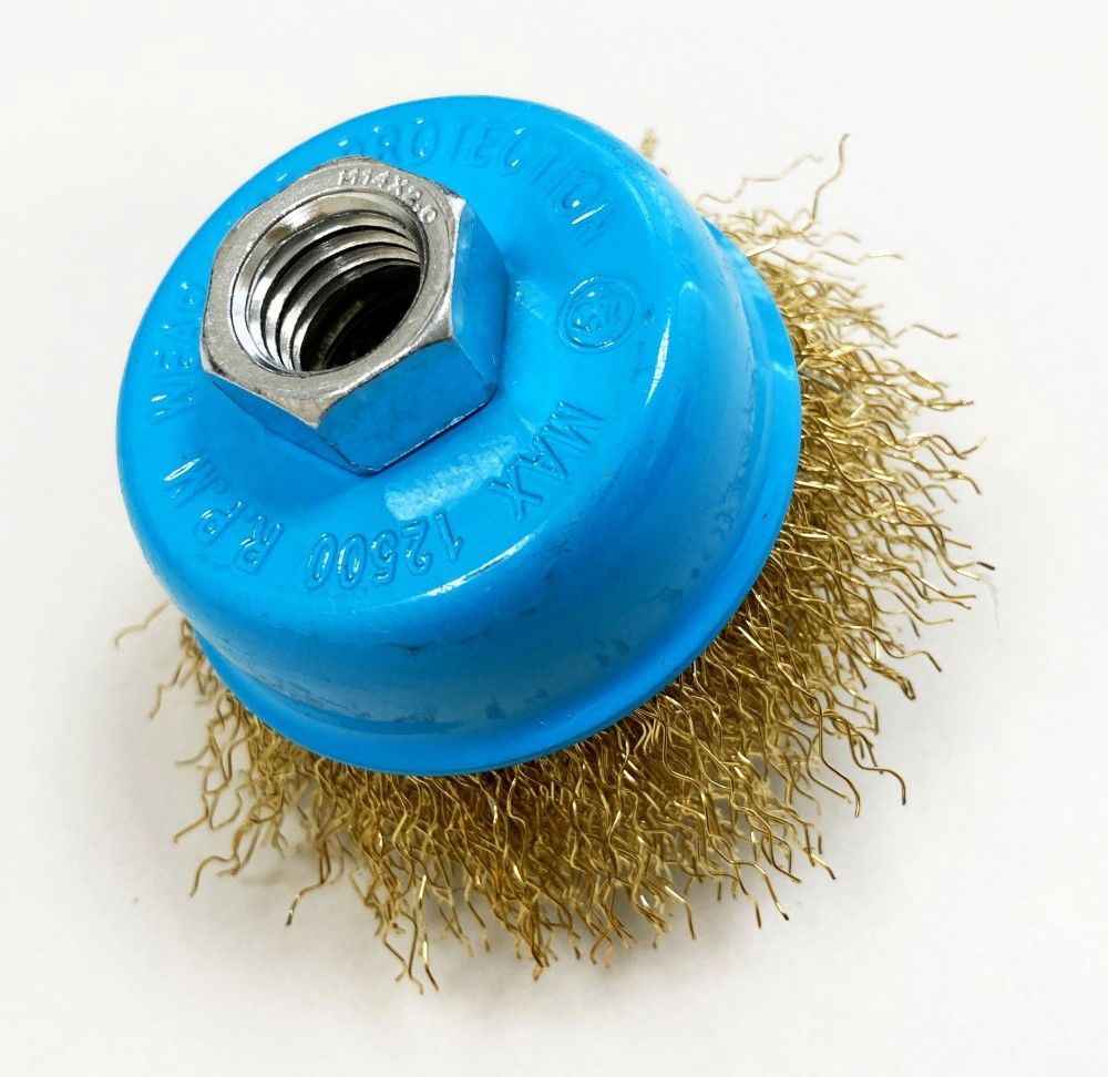 CRIMPED WIRE CUP BRUSH 65mm M14 THREAD - TOOLZONE KDPWB009