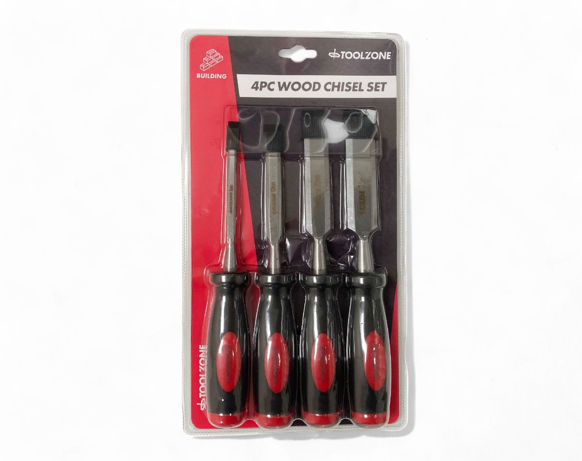 CHISEL SET SOFT GRIP HANDLE 4PC 1/4, 1/2, 3/4, 1 - TOOLZONE KDPWW041