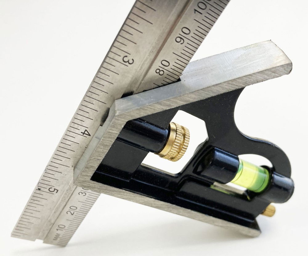 COMBINATION SQUARE 6 ALUMINIUM DUAL MARKED IMPERIAL METRIC - TOOLZONE KDPWW144