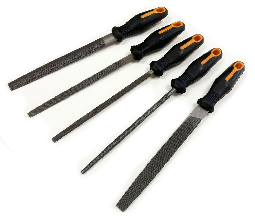 FILE SET 5PC 8 T12 STEEL SOFT GRIP HANDLES - TOOLZONE KDPWW163