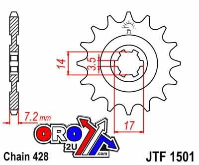 FRONT SPROCKET JTF1501.13 JT