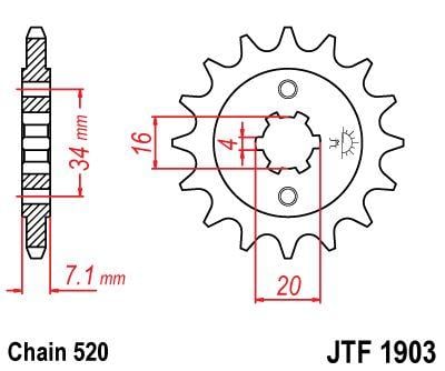 FRONT SPROCKET JTF1903.12 JT