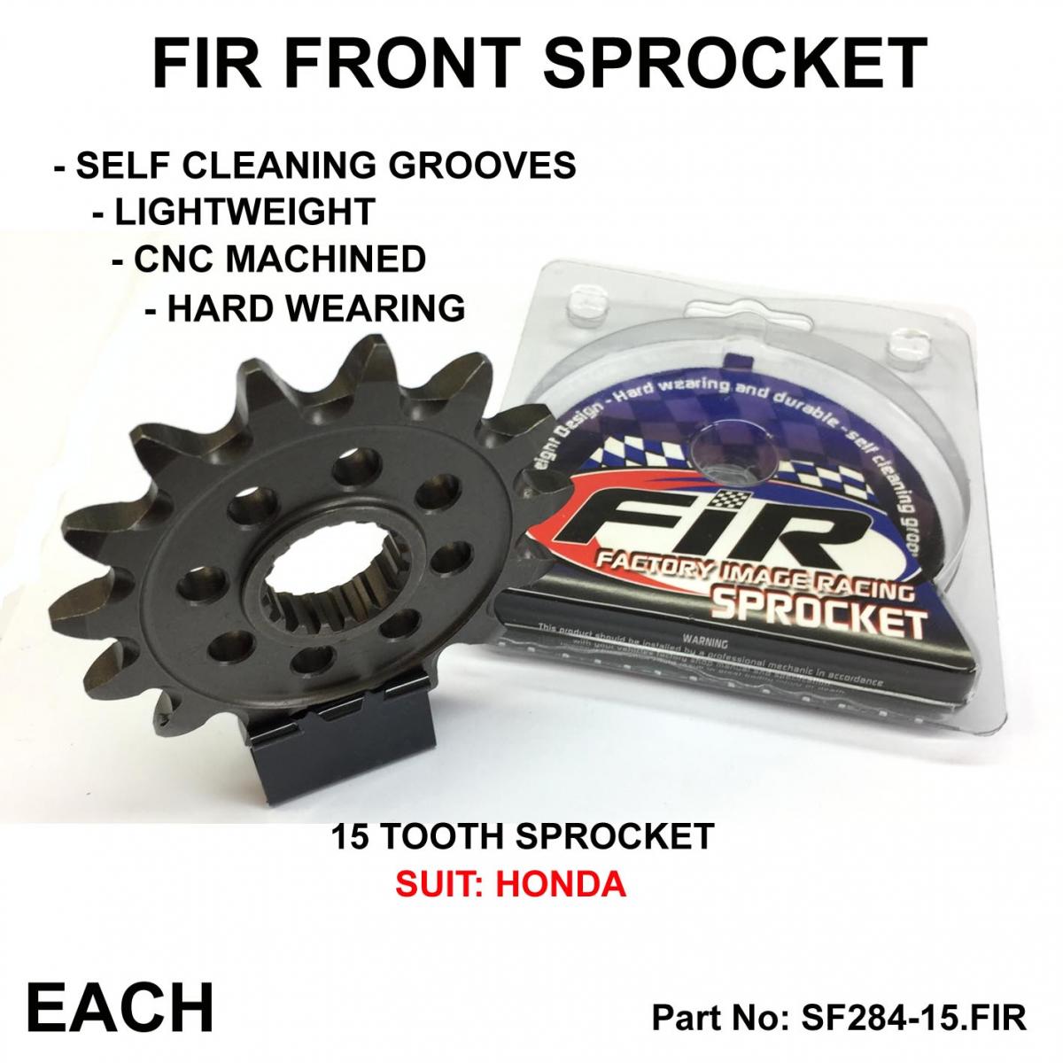 FRONT SPROCKET GROOVE & LIGHT, JTF284.1.15