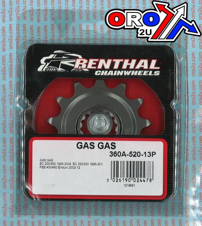 FRONT SPROCKET RENTHAL 360A, GAS GAS 360A-520-13P, 360A-520-13P