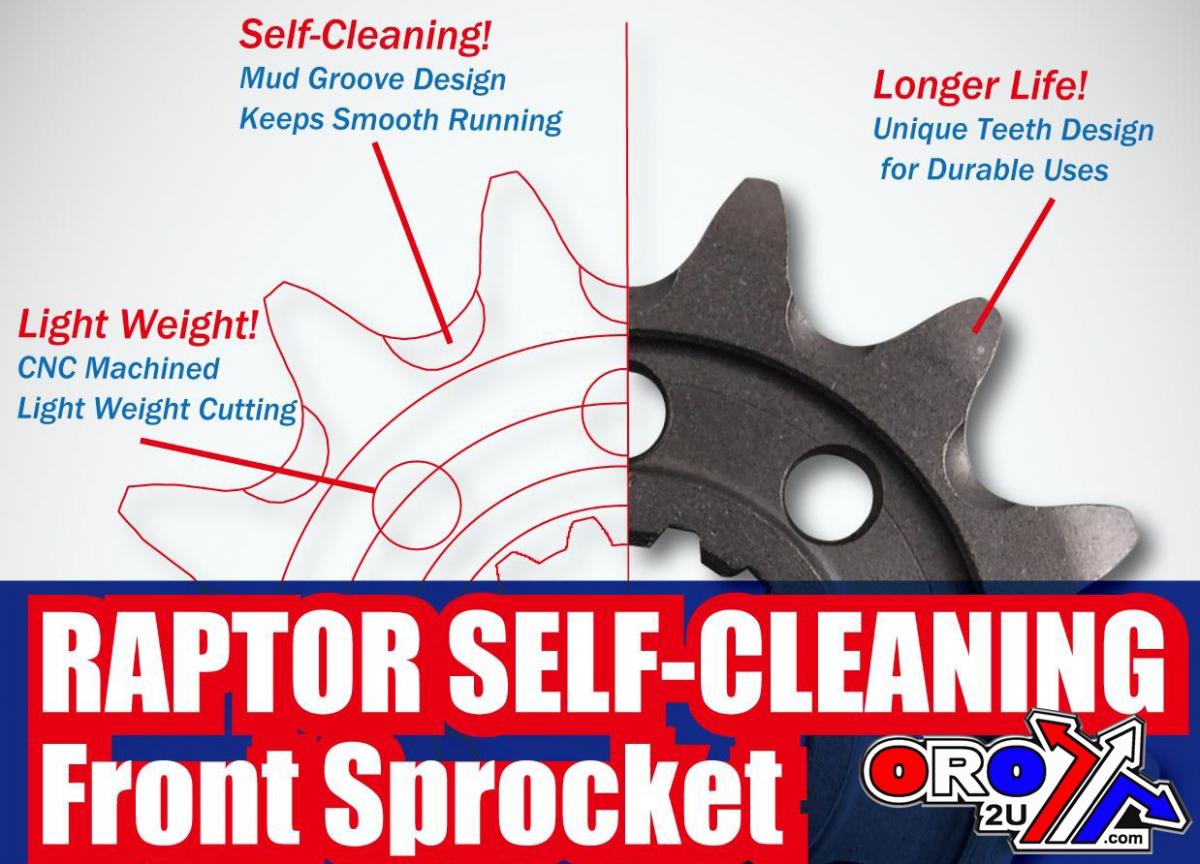 FRONT SPROCKET 1446 RAPTOR LIGHT & SELF CLEANING 10B-035-13