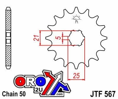 SPROCKET FRONT JTF567.16 JT, CAN USE 424-16
