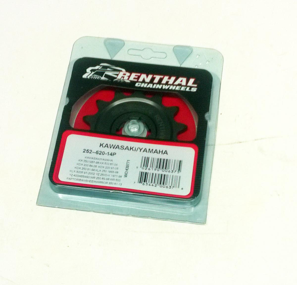 FRONT SPROCKET RENTHAL 252, KAWASAKI/YAMAHA 252--520-14P