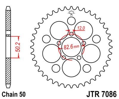 REAR SPROCKET JTR7086.48Z JT