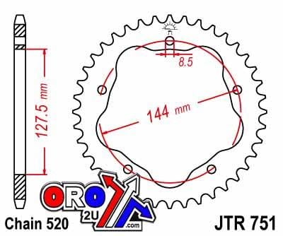 REAR SPROCKET STEEL JTR751.42