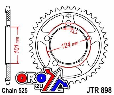 REAR SPROCKET STEEL JTR898.37