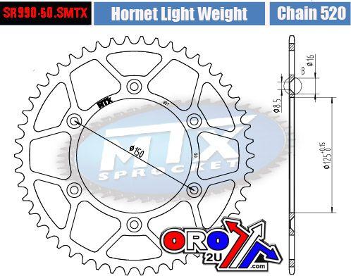 REAR SPROCKET STEEL HARD LIGHT 11H-KM1-50
