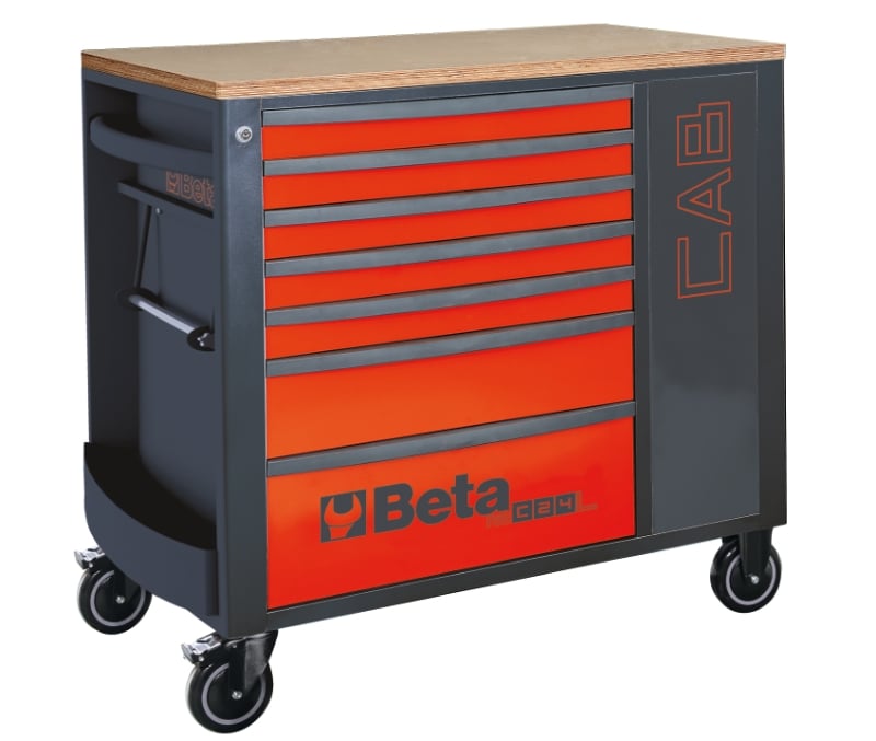 Mobile Roller Cab 7 Drawers Tool Cabinet 1100kg Capacity - Beta Tools RSC24L-CAB/A