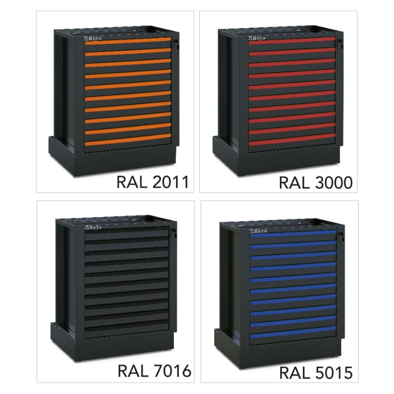 Kit of 10 Colored Drawer Fronts for RSC50, Customizable for Anthracite Grey Worktops - BetaRSC50 5000 RSC50/KFC3000