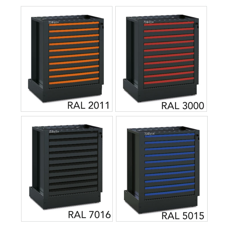 Kit of 10 Colored Drawer Fronts for RSC50, Customizable for Anthracite Grey Worktops - BetaRSC50 5000 RSC50/KFC7016