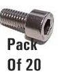PK/20 M5x12 SS ALLEN CAP, STAINLESS STEEL SCREW