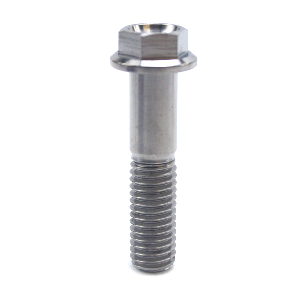 TITANIUM GR5 BOLT M8 x 35mm EACH, FLANGE OD: 14mm / HEX SIZE: 10mm, /