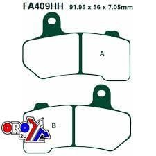BRAKE PADS SINTERED METAL, EBC FA409HH HARLEY DAVIDSON
