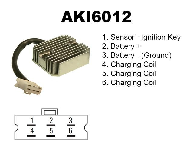 REGULATOR 21066-1018 ZX750, KAWASAKI KZ1000/1100 ZX1000, AKI6012 ROAD