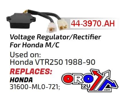 REGULATOR ARROWHEAD 12V 88-90 HONDA 250 VTR250 AHA6079 SH583-12 31600-ML0-721