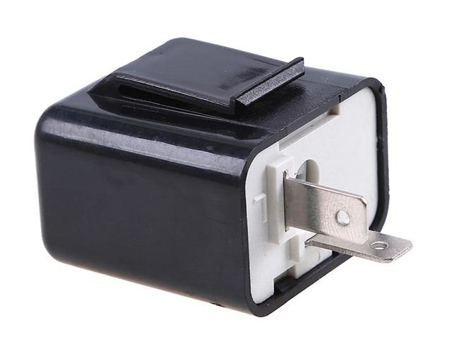 12V 2 Pin Relay Turn Signal Blinker Indicator, Adjustable Frequency LED Flashing FM Flasher
