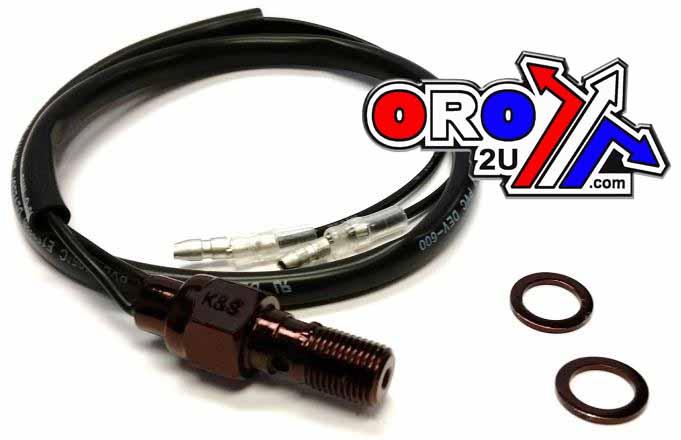 SWITCH BRAKE HYD. M10x1.25mm, K&S 12-0010B BLACK